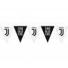 FESTONE BANDIERINA TRIANGOLARI FINO ALLA FINE 22X29CM IN PLASTICA FC JUVENTUS PROD.UFFICIALE PER FESTE DI COMPLEANNO