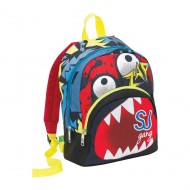 ZAINO ASILO SJ GANG FACCE DA SJ BOY 34X26X15CM AROOTONDATO 1 ZIP + TASCA CON ZIP PRODOTTO GARANTITO SEVEN JUNIOR ITALY