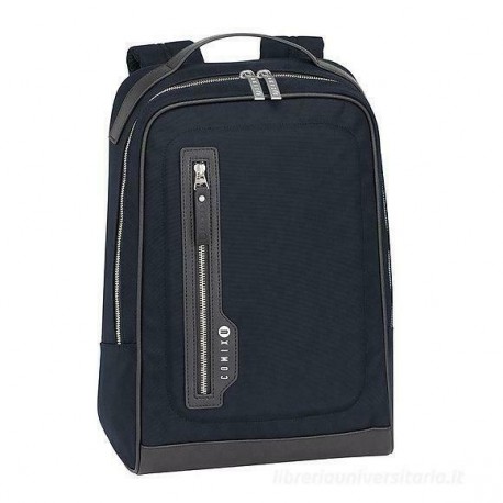 ZAINO TECH 1 ZIP + TASCA CON ZIP BORD.NERA COMIX U BORSA ZAINETTO LAVORO 39X29X14CM PORTA TABLET 13" PANINI SCUOLA ITALY