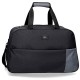 BORSA DA VIAGGIO MOVOM BAND 55X35X25CM NERA GRIGIA CON TRACOLLA 1 ZIP 3 TASCHE INTERNE +1 EST.CON ZIP 100% POLIEST