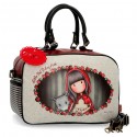 BORSA DA VIAGGIO CON TRACOLLA GORJUSS LITTLE RED SANTORO LONDON SIMILPELLE 37X25X15CM 1 ZIP +1 TASCA EST.CON ZIP 100%PU