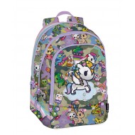 SCHOOL PACK TOKIDOKI UNICORNO ZAINO ORGANIZZATO 3 ZIP 43X34X22CM + ASTUCCIO 41 PEZZI FRIXION/GIOTTO/TRATTO.PANINI SCUOLA