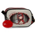 MESSENGER BORSA A TRACOLLA GORJUSS LITTLE RED SANTORO LONDON SIMILPELLE 23X17X8CM 1 ZIP + 3 TASCHE CON ZIP 100%PU