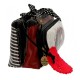 BEAUTY CASE DA VIAGGIO NECESSER GORJUSS LITTLE RED SANTORO LONDON SIMILPELLE 20X10X8,5CM 3 ZIP COMPL.APRIBILE MULTITASCH