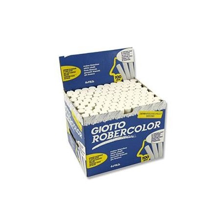 CONFEZIONE 100 PEZZI GESSETTI BIANCHI GIOTTO ROBERCOLOR TESTETES DERMATOLOGIQUEMENTES MADE IN FRANCE