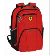 ZAINO BIG SCUDERIA FERRARI ROSSO CON LOGO BASE NERA 45X32X16CM SCHIENALE IMBOTTITO PRODOTT.UFFICIALE PANINI SCUOLA ITALY