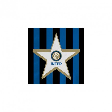 INTER OFFICIAL PRODUCT TOVAGLIOLI CELLULOSA 33X33CM2VELI CONF. DA 20 PZ FESTE COMPLEANNO E PARTY VARI.