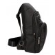 ZAINO MONOSPALLA MOVOM CLARK NERO BORSA MESSENGER 19X34,5X8,5CM 2 ZIP TASCA INTERNA SCHIENALE IMBOTTITO 100% POLIESTERE