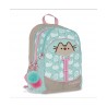 ZAINO SCUOLA 3 CERNIERE PUSHEEN VERDE ROSA FORMATO OVETTO 41X31X18CM DISTRIBUITO DA GUT ITALY SCUOLA 2019/2020
