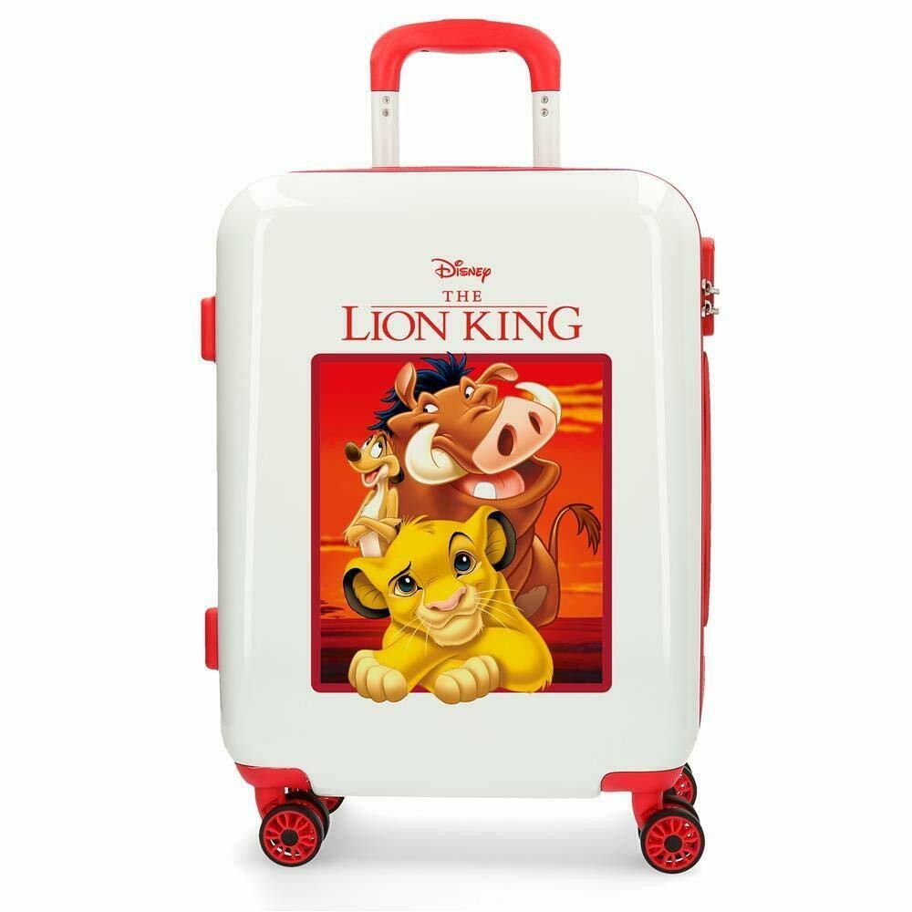 TROLLEY DA VIAGGIO ABS 4 DOPPIE RUOTE THE LION KING ROSSA RE LEONE VALIGIA  BAGAGLIO A MANO 37X55X20CM CHIUS. A COMBINAZ - Parole e Pensieri