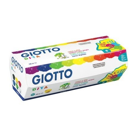 COLORI A DITA GIOTTO 6 BARATTOLI 100ML.