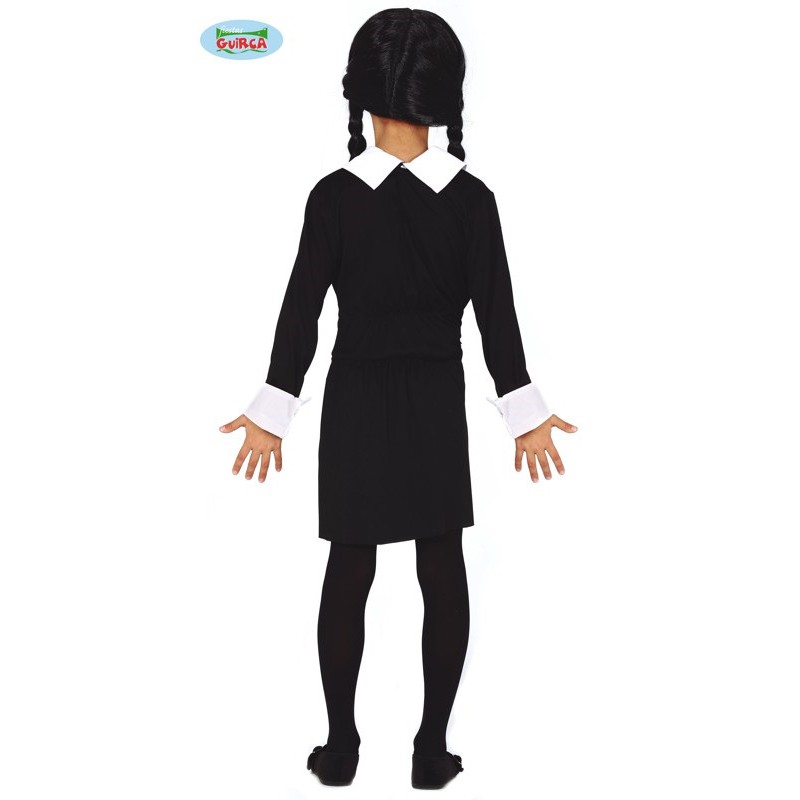 COSTUME CARNEVALE MERCOLEDI BABY 5/6 ANNI PER TRAVESTIMENTI A TEMA VESTITO  HALLOWEEN FILM FAMIGLIA ADDAMS NO ACCESSOR - Parole e Pensieri