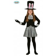 COSTUME CAPPELLAIA MATTA PER TRAVESTIMENTI DI CARNEVALE/HALLOWEEN VESTITO/CAPPE.GIACCA/FIOCC.GONNA10/12 ANNI NO ACCESS.