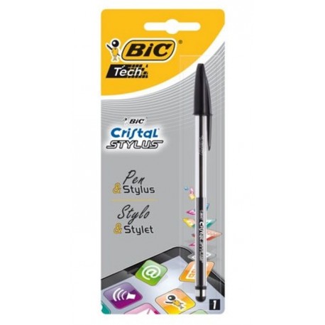 PENNA CON TOUCH TECH BIC CRISTAL STYLUS NERA TABLETS/SMARTPHONES