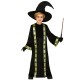 COSTUME MAGO STREGONE 5/6 ANNI TUNICA E CAPPELLO VESTITO CARNEVALE E HALLOWEEN A TEMA MAGO MERLINO HORROR NO ACCESSOR