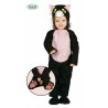 COSTUME CARNEVALE GATTO BABY 6/12 MESI MONOTUTA CAPUCCIO E PIEDINI PER TRAVESTIMENTI DI CARNEVALE HALLOWEEN NO ACCESSORI