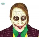 MASCHERA CLOWN IN LATTICE PER TRAVESTIMENTI DI HALLOWEEN CARNEVALE SCENE SPETTAC.A TEMA JOKER HORROR PAGLIACCIO GIULLARE