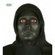 MASCHERA CARNEVALE NERA IN PVC RIGIDA PER TRAVESTIMENTI DI HALLOWEEN SCENE SPETTACOLI E PARTY HORROR MOSTRO BLACK MASK