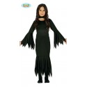 COSTUME STREGA BABY 5/6 ANNI PER TRAVESTIMENTI A HALLOWEEN CARNEVALE E SCENE A TEMA FAMIGLIA ADDAMS MORTICIA NO ACCESSOR