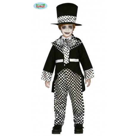 COSTUME CARNEVALE/HALLOWEEN ZOMBIE VESTITO 10/12 ANNI PER TRAVESTIMENTI HORROR A TEMA FINTO CAPPELLAIO MATTO NO ACCESS.