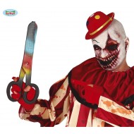 FORBICI IN PLASTICA 40CM MULTICOLOR PER TRAVESTIMENTI DI CARNEVALE HALLOWEEN SCENE E SPETTACOLI A TEMA CLOWN HORROR