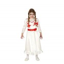 COSTUME CARNEVALE HALLOWEEN BAMBOLA ASSASSINA BIMBA POSSEDUTA TG.7/9 ANNI VESTITO PER TRAVESTIMENTI HORROR NO ACCESSORI