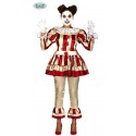 COSTUME PAGLIACCIA ASSASSINA VESTITO CLOWN KILLER PANTALONE E COLLETTO PER TRAVESTIMENTI HALLOWEEN HORROR NO ACCESSORI