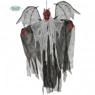 MOSTRO PENDENTE DEMONIO ALATO 90CM CON LUCI ARTICOLI SCHERZOSI PER ALLESTIRE SALE FESTE E SPETTACOLI HALLOWEEN HORROR