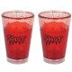 SET 2 BICCHIERINI SHOT INSANGUINATI CONTIENE SANGUE FINTO LIQ PER ADDOBBI LOCALI FESTE DI HALLOWEEN E SPETTACOLI HORROR