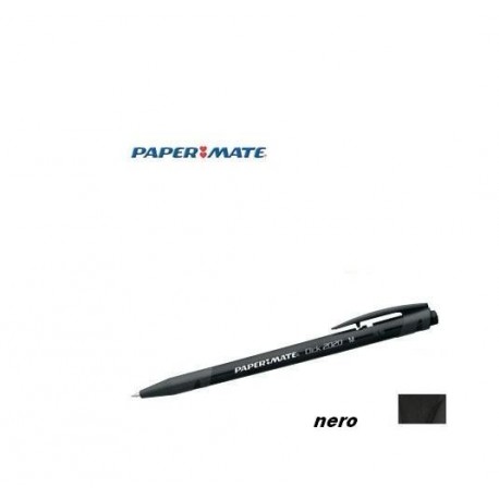 CONFEZIONE 20 PENNE A SCATTO PAPER MATE CLICK 2020 NERA PUNTA M-1,0MM.