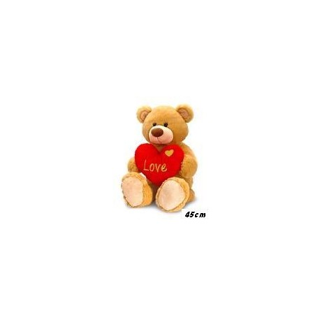 PELUCHE 45 CM.CON CUORE LOVE FLOPPY KEEL TOYS