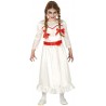 COSTUME CARNEVALE HALLOWEEN BAMBOLA ASSASSINA BIMBA POSSEDUTA TG.5/6 ANNI VESTITO PER TRAVESTIMENTI HORROR NO ACCESSORI