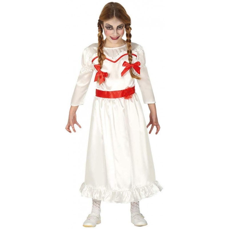 Costume carnevale halloween bambola assassina bimba posseduta