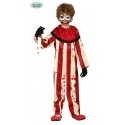 COSTUME PAGLIACCIO ASSASSINO BABY10/12ANNI TUTA C.COLLETTO VESTITO CLOWN PER TRAVESTIMENTI HALLOWEEN HORROR NO ACCESSORI