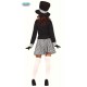 COSTUME CARNEVALE PAESE DELLE MERAVIGLIE VESTITO TG.M 4PZ PER TRAVESTIMENTI SCENE TEMA FINTO CAPPELLAIO MATTO NO ACCESS.