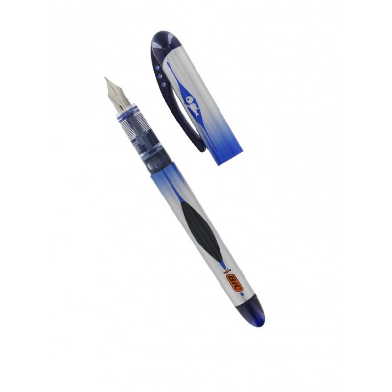 PENNA BIC BLU STILOGRAFICA PRONTA PER L USO SCRIVE 1,4 KM.PUNTA MEDIA NON  RICARICABILE.