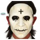 MASCHERA BOCCA CUCITA E CROCE IN PVC PER TRAVESTIMENTI HALLOWEEN CARNEVALE SCENE E A TEMA FILM MOVIE HORROR MOSTRO