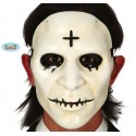 MASCHERA BOCCA CUCITA E CROCE IN PVC PER TRAVESTIMENTI HALLOWEEN CARNEVALE SCENE E A TEMA FILM MOVIE HORROR MOSTRO