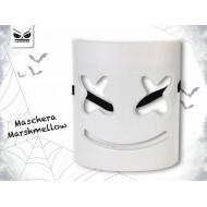 MASCHERA HORROR MARSHMELLO BIANCA CON ELASTICO PER TRAVESTIMENTI DI HALLOWEEN CARNEVALE E SCENE A TEMA MOSTRO