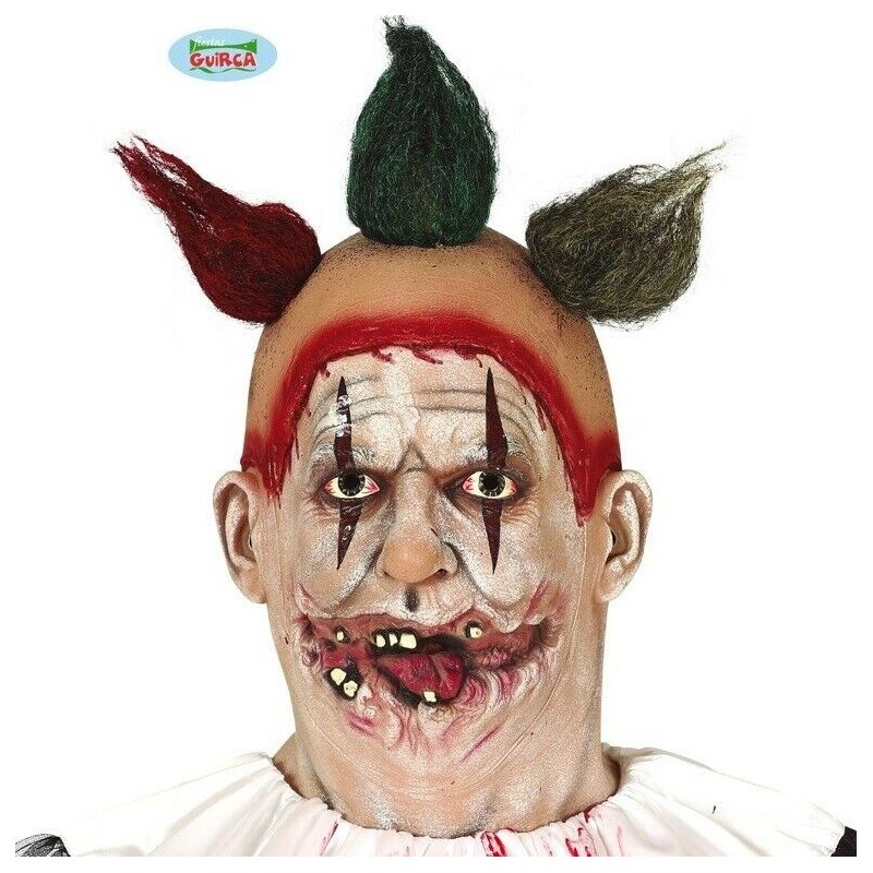 Bweele Maschera da Clown di Halloween Maschera da Horror di Halloween Maschera da Clown Maschera in Lattice Pennywise in Lattice con Capelli attaccati per Carnevale Carnevale Halloween