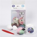 PASTA DA MODELLARE DIY KIT UNICORN BABY BLUE ACTIVE FOAM CLAY CREOTIME 8 PEZZI SILK CLAY