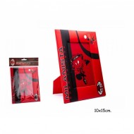 CORNICE PORTAFOTO AC MILAN ROSSO E NERO CON LOGO PER FOTO 13X10CM PRODOTTO UFFICIALE DISTRIB. DA NEMESI ITALY