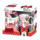 MINNIE SET PLAID 100X150CM + TAZZA CERAMICA DISNEY JUNIOR ORIGINALE ALTA QUALITÀ PRODOTTO UFFICIALE IN CONFEZIONE REGALO