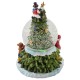 PALLA DI NEVE MUSICALE 17X12CM ALBERO DI NATALE BABBO NATALE DONI E PUPAZZO C/SCATOLA TOP QUALITY IL MONDO DEI CARILLON