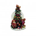 PALLA DI NEVE CARILLON ALBERO DI NATALE ADDOBBATO MUSIC WORLD E GIRA19X12CM CAR.MANUALE TOP QUALITY IL MONDO DI CARILLON