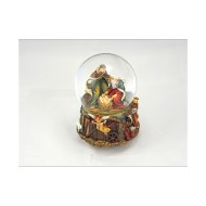 PALLA DI NEVE CARILLON PRESEPE NATIVITÀ SUONA E GIRA 15X10CM CARICA MANUALE TOP QUALITY CON SCATOLA IL MONDO DI CARILLON