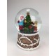 CARILLON PALLA DI NEVE MUSICA BABBO NATALE PORTA I DONI HAI BAMBINI DEL VILLAGGIO 14X10CM TOP QUALITY CON SCATOLA