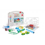 SET EASY DO PLASTILINA PASTA SOFFICE 5 PANETTI DA MODELLARE 1 SAGOMA CASA 6 ACCESSORI 1 TOVAGLIETTA MADE IN ITALY