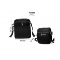 BORSELLO CON TRACOLLA FC JUVENTUS 22X18X6CM NERO 3 ZIP +1 TASCHA INTERNA CON ZIP 100%PU PRODOTTO UFFICIALE DA IMMA ITALY