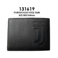 PORTAFOGLIO FC JUVENTUS NERO VERA PELLE11X9XX1,5CM 2 ANTE PORTASPICCI.PRODOTTO UFFICIALE OFFICIAL PRODUCT IMMA SPA ITALY